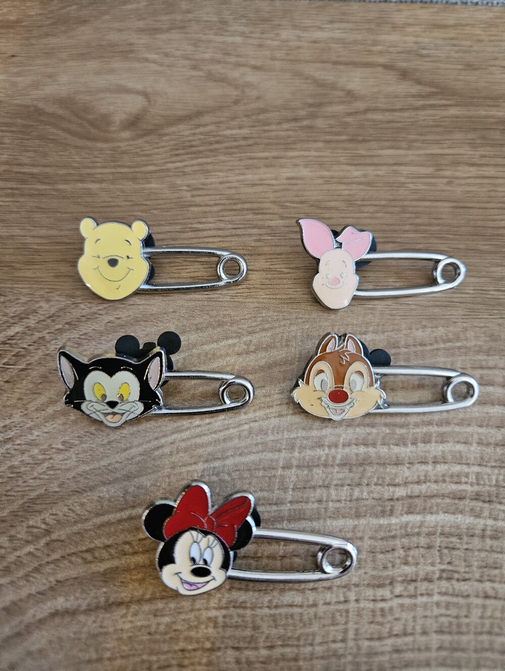 Set Of 5 Disney Character Safety Trading Pins